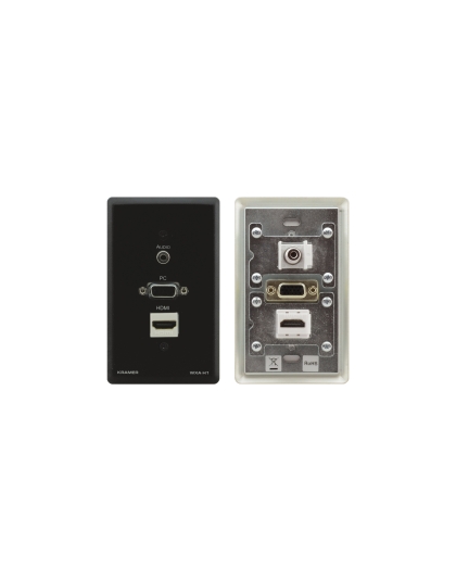 kramer passive pass through wall plate 15 pin hd 35mm audio hdmi