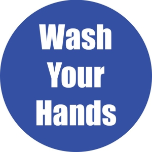 flipside products wash hands anti slip floor sticker pack 5