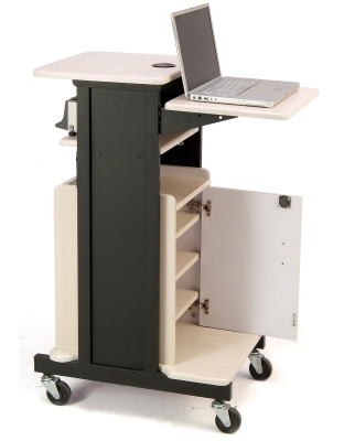 deluxe presentation cart laptop shelf