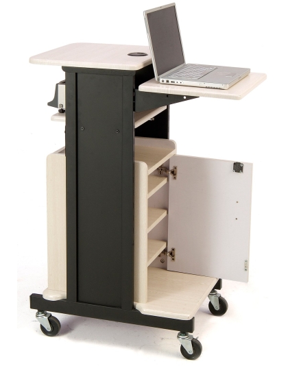deluxe presentation cart laptop shelf
