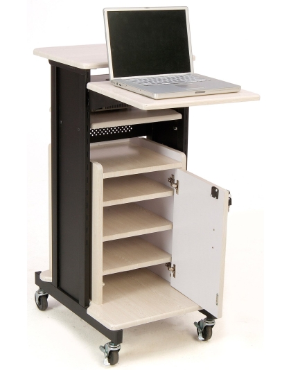 deluxe presentation cart laptop shelf