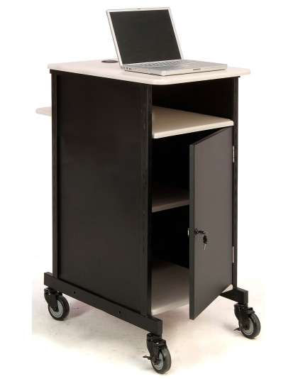 jumbo presentation cart laptop shelf