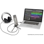 usb large diaphragm condenser microphone peak led headphone output