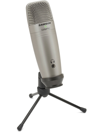 usb large diaphragm condenser microphone peak led headphone output