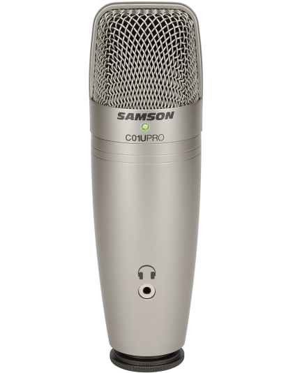 usb large diaphragm condenser microphone peak led headphone output