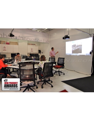 364-Inch 4:30 Front Projection WhiteBoard / Pliable Screen