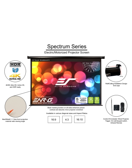 120-Inch 4:3 Front Projection Electric Screen