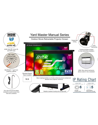 120-Inch 16:9 Front Projection Portable Screen