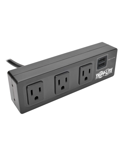 Protect It! 3-Outlet Surge Protector with Desk Clamp