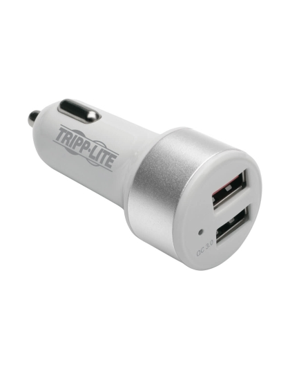 Dual-Port USB Car Charger for Tablets and Cell Phones with Qualcomm Quick Charge 3.0 Technology