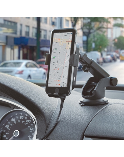 Wireless Car Charger with Windshield/Dash/Vent Phone Holder