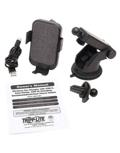 Wireless Car Charger with Windshield/Dash/Vent Phone Holder