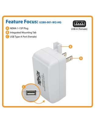 1-Port Isolator Hospital-Grade USB Wall Charger