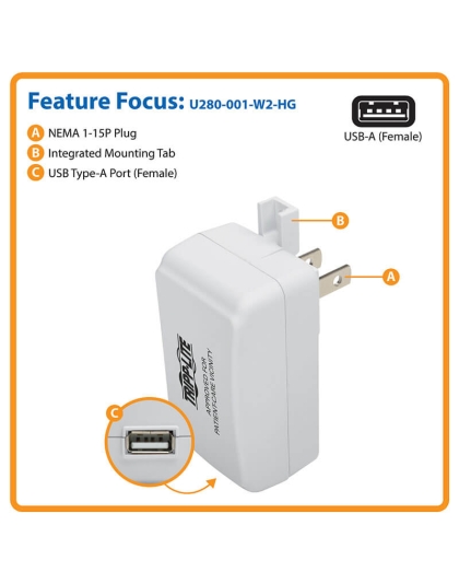 1-Port Isolator Hospital-Grade USB Wall Charger