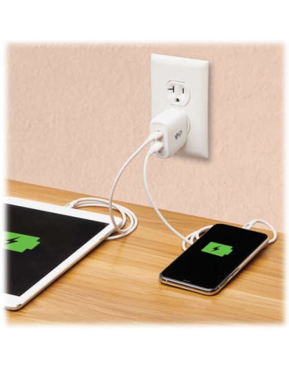 Dual-Port Compact USB-C Wall Charger