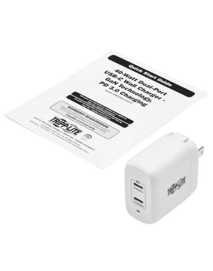 Dual-Port Compact USB-C Wall Charger