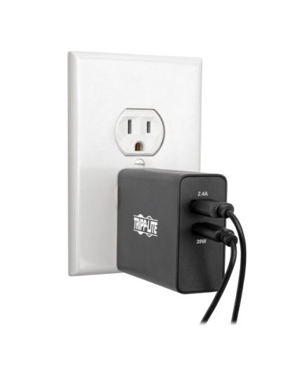 Dual-Port USB Wall Charger with PD Charging