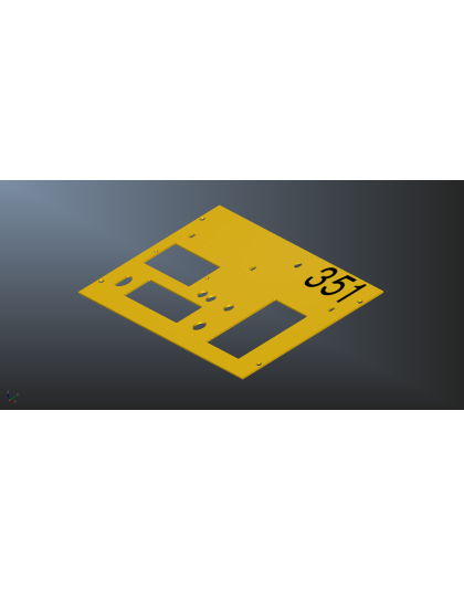 CAD rendering of metal panel