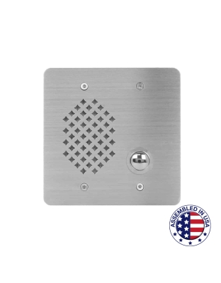 2-Gang Vandal-Resistant Intercom Station with Transformer and Call Switch