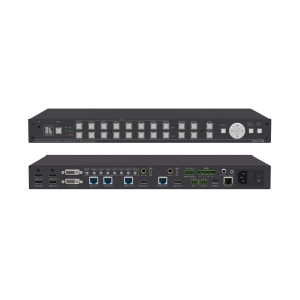8−Input Presentation Matrix Switcher/Scaler with Seamless Video Cuts and 4K30 Output Support