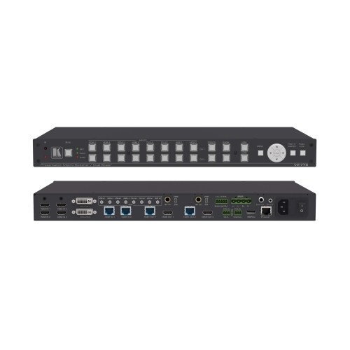 8−Input Presentation Matrix Switcher/Scaler with Seamless Video Cuts and 4K30 Output Support