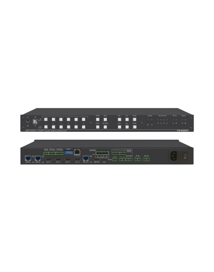 All−in−One Presentation System with 6x2 4K60 4:2:0 HDMI/HDBaseT Matrix Switching  Control Gateway  PoE  Power Amplifier & Maestro Room Automation