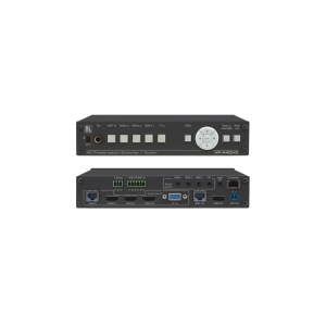 Compact 5−Input 4K60 4:4:4 Presentation Switcher/Scaler with HDBaseT & HDMI Simultaneous Outputs