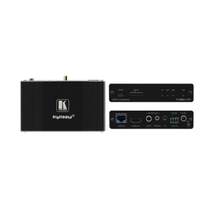4K60 4:2:0 HDMI Receiver with RS−232  IR & Stereo Audio De−embedding over Long−Reach HDBaseT