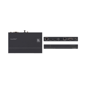 1+1 HDMI Receiver with Ethernet  RS−232  IR & Stereo Audio over Extended−Reach HDBaseT
