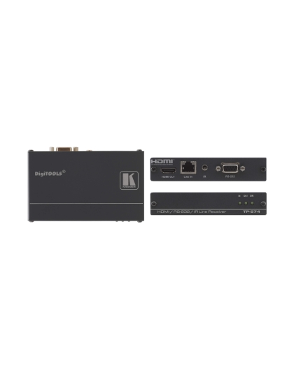 HDMI HDCP 2.2 Receiver with RS−232 & IR over PoC Long−Reach DGKat