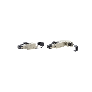 Field assembly 180° Shielded RJ-45 Connector for CAT Cable.  Priced individually and sold in packs of 10.