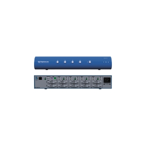HighSecLabs Secure Dual Head 4−Port 4K30 UHD DVI−I KVM Switch with fUSB