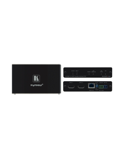 2x1 4K60 4:2:0 HDCP 2.2 HDMI Auto Switcher with Bidirectional PoE over HDBaseT