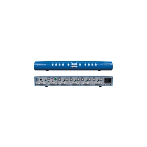 HighSecLabs Secure 2x4 4K30 UHD DVI−I Mini−Matrix KVM Switch with fUSB