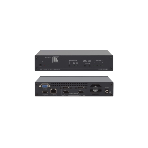 2x1:4 HDMI & PoC Long−reach DGKat with RS−232 & IR to HDMI switchable DA
