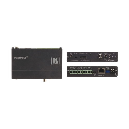 HDMI Receiver with RS−232  IR & Stereo Audio over PoC Long−Reach DGKat