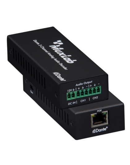 2-Channel Dante Audio Analog Decoder