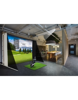 -Inch GolfSim Portable ImpactWhite 350 Series Sports Simulation Portable  Front Projection Screen