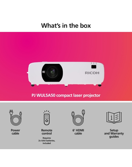 Ricoh PJ WUL5A50 LCD Portable Projector