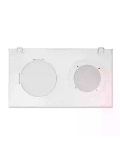 Round Grille with Frame for Surface Mount Clock-Speaker Center