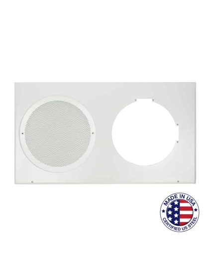 Round Bezel Grille with Frame for Recessed Clock-Speaker Center