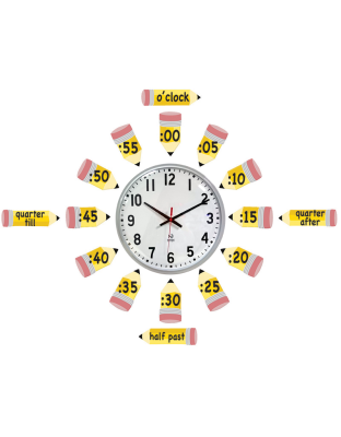 "Telling Time" Bulletin Board Set for Analog Clocks