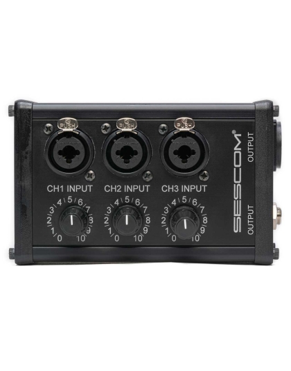 3-Channel Mic/Line Mixer with Independent Level Control