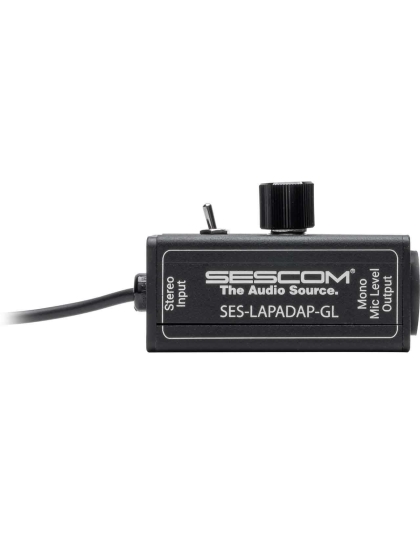 3.5mm to 3-Pin XLR Laptop to Mic Level Adapter Interface with Ground Lift Switch &amp; Level Control