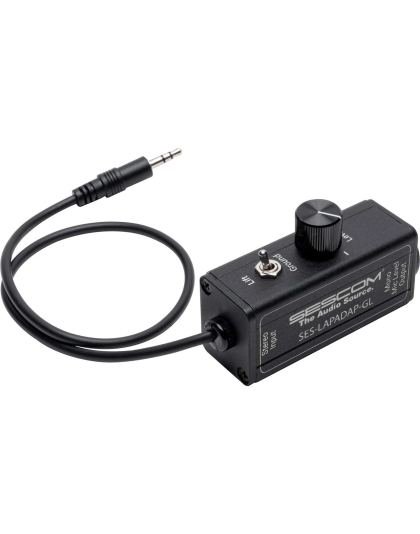 3.5mm to 3-Pin XLR Laptop to Mic Level Adapter Interface with Ground Lift Switch &amp; Level Control