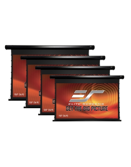 135-Inch CineTension 3 WraithVeil Dual Series Electric Wall/Ceiling Tab-Tension 16:9 Front and Rear Projection Screen
