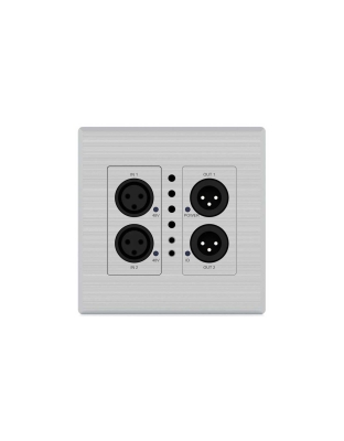 Dante 2 2 XLR Dual Gang Wall Plate