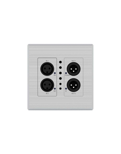 Dante 2 2 XLR Dual Gang Wall Plate