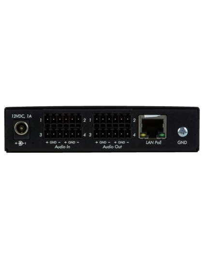 Quad Channel Dante/Analog Audio PoE Gateway