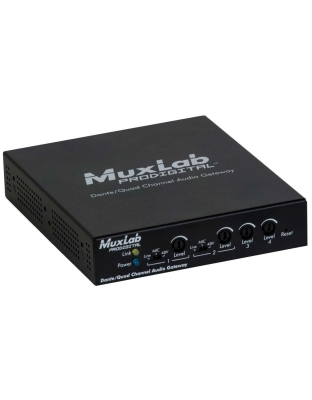 Quad Channel Dante/Analog Audio PoE Gateway